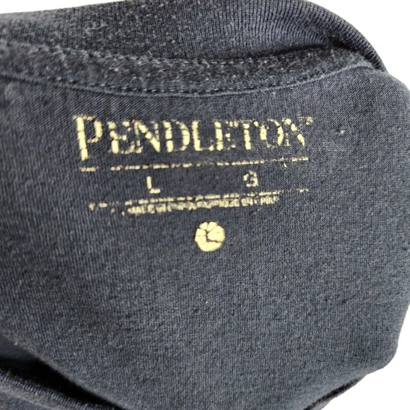 Pendleton Native American Graphic Short Sleeve T-Shirt Men's Large Navy Blue - Picture 4 of 5